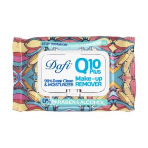 دستمال مرطوب پاک کننده آرایش Q10 پوست حساس دافی