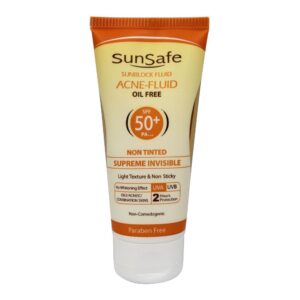 ضد آفتاب فاقد چربی فلوئید آکنئیک +SPF50 سان سیف