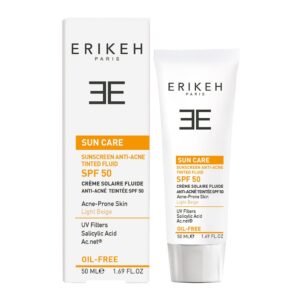 ضد آفتاب و ضد جوش رنگی فاقد چربی SPF50 بژ روشن اریکه