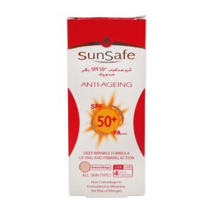 ضد آفتاب و ضد چروک SPF50 انواع پوست بژ روشن سان سیف
