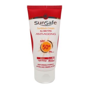 ضد آفتاب و ضد چروک SPF50 انواع پوست بژ روشن سان سیف