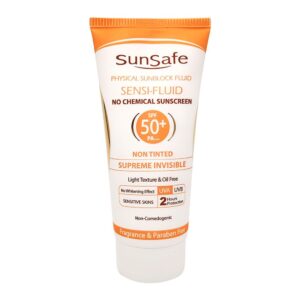ضد آفتاب فیزیکال فلوئید برای پوست‌های حساس SPF50 سان سیف
