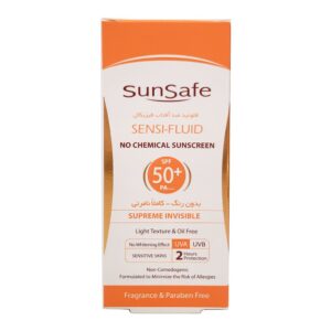 ضد آفتاب فیزیکال فلوئید برای پوست‌های حساس SPF50 سان سیف