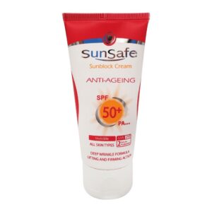 ضد آفتاب بدون رنگ ضد چروک SPF50 سان سیف