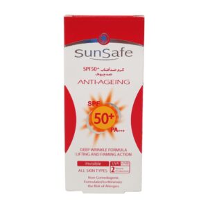 ضد آفتاب بدون رنگ ضد چروک SPF50 سان سیف