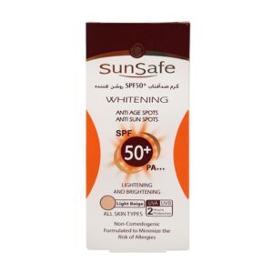 ضد آفتاب روشن کننده بژ روشن انواع پوست SPF50 سان سیف