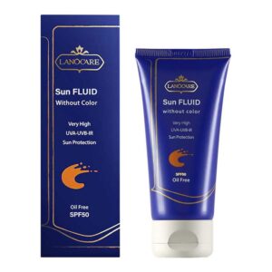 فلوئید ضد آفتاب spf50 بی رنگ فاقد چربی لانوکر