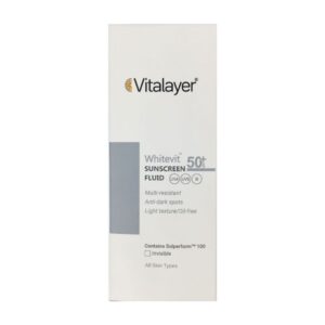 ضد آفتاب و ضد لک spf 50 بی رنگ وایت ویت 50 میل ویتالیر