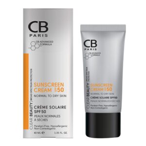 کرم ضدآفتاب پوست نرمال تا خشک بی رنگ SPF50 سی بی