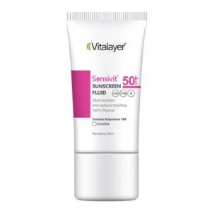 فلوئید ضد آفتاب سنسیویت بی رنگ spf50 ویتالیر