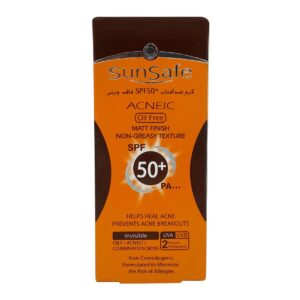 ضد آفتاب فاقد چربی آکنئیک بدون رنگ SPF50 سان سیف