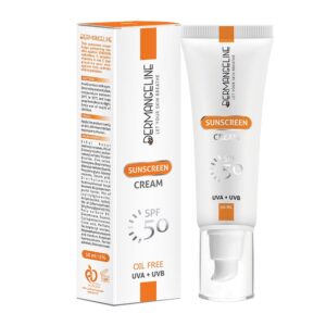 ضدآفتاب بی رنگ فاقد چربی spf50 درم انجلین