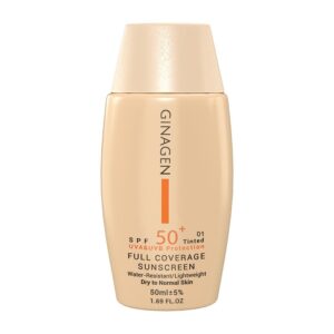 ضدآفتاب رنگی SPF 50 مخصوص پوست خشک شماره 01 ژیناژن
