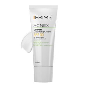 کرم مرطوب کننده بی رنگ Acnex فاقد چربی SPF30 پرایم