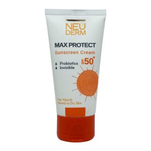 ضد آفتاب مکس پروتکت بی رنگ مناسب انواع پوست SPF 50 نئودرم