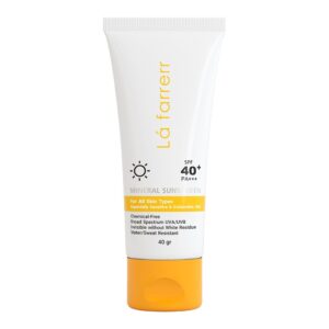 ضد آفتاب مینرال بی رنگ SPF40 مناسب انواع پوست لافارر