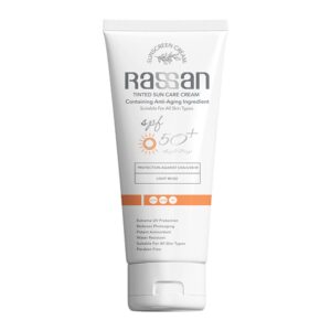 ضد آفتاب مناسب انواع پوست رنگی SPF50 بژ روشن راسن