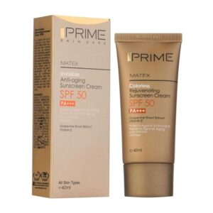 ضد آفتاب بی‌رنگ جوان کننده SPF50 پرایم