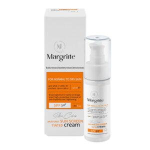 ضد آفتاب و روشن کننده رنگی مناسب پوست نرمال تا خشک + SPF50 بژ طبیعی مارگریت