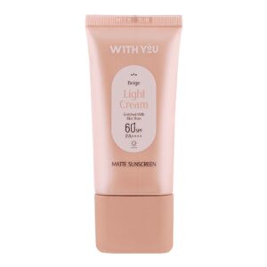 ضد آفتاب کرمی رنگی SPF 60 بژ روشن ویت یو