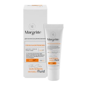 ضد آفتاب بی رنگ مناسب پوست چرب و مستعد آکنه + SPF50 مارگریت