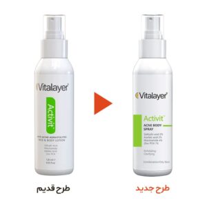 لوسیون اسپری ضدجوش و لایه بردار 120 میل ویتالیر
