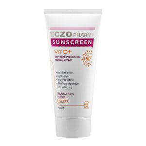 ضد آفتاب بی رنگ پوست حساس اگزو فارما spf50 مای