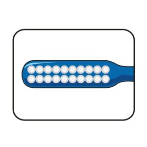 مسواک مدل Implant-Ortho با برس نرم سبز ته په