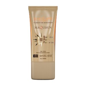 ضد آفتاب کرم‌پودری بژ طبیعی مکی‌سان SPF50 N20 سان سیف