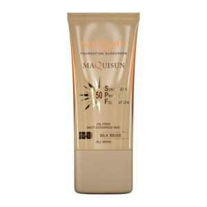 ضد آفتاب کرم‌ پودری بژ ابریشمی مکی‌ سان SPF50 NW15 سان سیف
