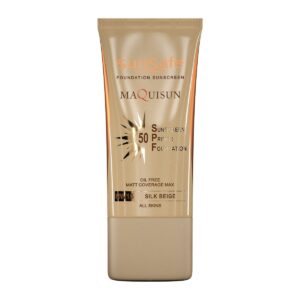 ضد آفتاب کرم‌ پودری بژ ابریشمی مکی‌ سان SPF50 NW15 سان سیف