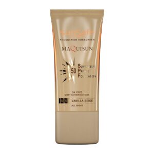 ضد آفتاب کرم‌ پودری بژ وانیلی مکی ‌سان SPF50 N15 سان سیف