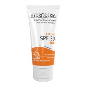 ضد آفتاب رنگی فاقد چربی SPF30 بژ تیره هیدرودرم