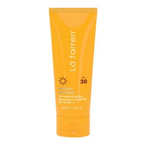 کرم ضد آفتاب و ضد لک بی‌رنگ پوست خشک و معمولی SPF30 لافارر