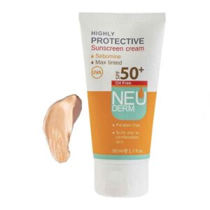 ضد آفتاب رنگی تیره فاقد چربی SPF50 نئودرم
