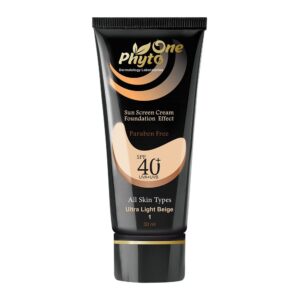 ضد آفتاب کرم پودری مناسب انواع پوست SPF40 بژ خیلی روشن فیتو وان
