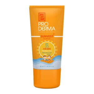 ضد آفتاب مخصوص کودکان فاقد جاذبه‌های شیمیایی SPF35 پرودرما