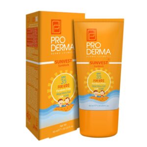 ضد آفتاب مخصوص کودکان فاقد جاذبه‌های شیمیایی SPF35 پرودرما