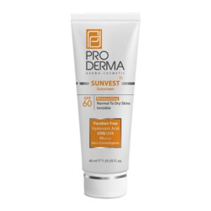ضد آفتاب و مرطوب کننده بی رنگ SPF60 پرودرما